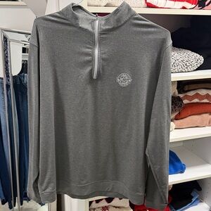 Peter Millar Heather Gray Half-Zip Pullover. Lahinch golf club.